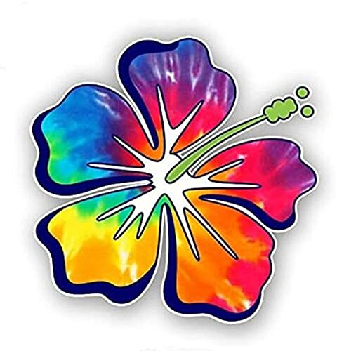 EROSPA® Auto-Aufkleber - Blume/Flower/Blüte - Rainbow Regenbogen - 14 x 14 cm - Car-Sticker - Gay Pride LGBT