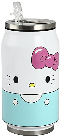 Botella de agua reutilizable de Hello Kitty de dibujos animados de anime de 18 onzas
