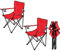 HUOLE Chaise de Camping Pliante en Plein air, siège Pliable Portable léger Chaise de Camping Pliante avec Porte-gobelet, Chaise de pêche, Chaise de Pique-Nique en Plein air(Rouge)