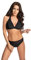 Selente My Secret D8023 Bikini Bademode Made in EU, Neckholder Schwarz/Pink, Gr. 75D/Slip 38