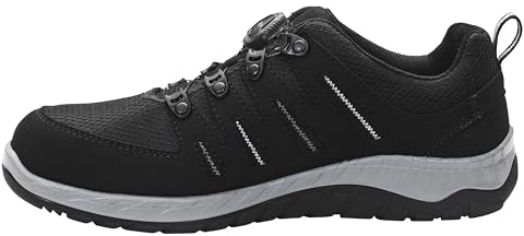 ELTEN Sicherheitsschuhe Maddox BOA black-grey Low ESD S3S, Damen und Herren, Textil, Stahlkappe, leicht, sportlich 42, Schwarz-Grau