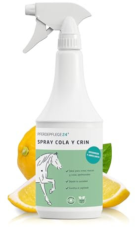 PFERDEPFLEGE24 Spray Abrillantador y Desenredante para Cola y Crin de Caballos - 500ml y 1L - Brillo Intenso, Facilidad para Peinar y para un Pelaje Saludable - Desenredante para caballos