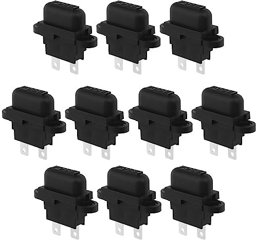 eMagTech 10 portafusibles de hoja estándar con cubiertas de 250 V 50 A, protección contra cortocircuitos y sobrecarga para automóviles, SUV, camiones, barcos, motocicletas, aplicaciones de CC
