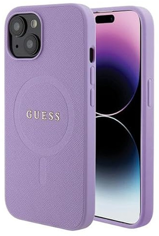 Guess GUHMP15MPSAHMCU Hülle für iPhone 15 Plus 6.7 lila hardcase Saffiano