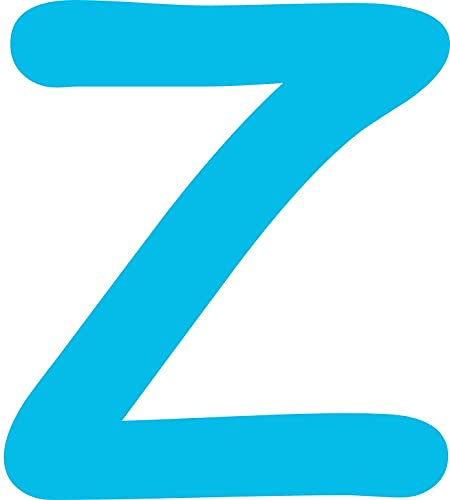 Kleckerliese Buchstaben Aufkleber 20 cm Einzel – seidenmatte Alphabet Sticker A–Z für Kinderzimmer, Wand, Tür, Möbel & Auto – selbstklebend & konturgeschnitten – Z – Farbe Hellblau