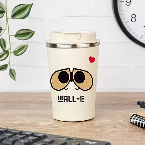 Wanapix | Termo Cafe Personalizado 350 ml | Personalizado con Nombre | Vaso Térmicos de Doble Capa | Taza para Llevar | Acero Inoxidable | Libre de BPA | Walle