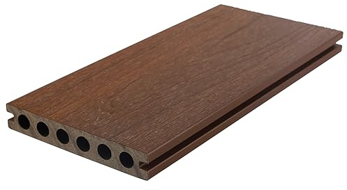 Gartenwelt Riegelsberger Premium WPC Terrassendiele Ipé 23×138 mm 70 cm | Co-Extrusion | Beidseitig nutzbar glatt & Holzoptik | UV-beständig, rutschfest & wasserabweisend