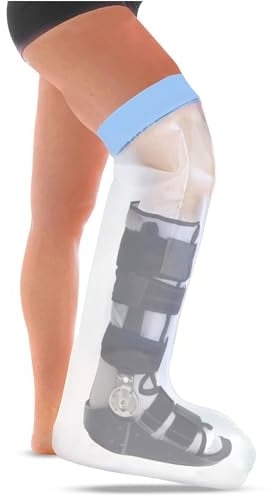 Box Commerce - Copri Gesso Gamba per Doccia, Copertura Impermeabile gamba per Mantenere Bendaggi e Ferite Asciutti, Silicone Riutilizzabile per Doccia, Coprigesso Gamba per Adulti con Ustioni e Ferite