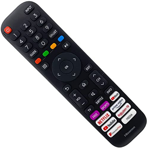 Original EN2AG30H TV Remote Control Compatible with Hisense HT288397 32A35EEVS 32A4GTUK 40A35EEVS 40A4GTUK 43A6GTUK 50A6GTUK Smart Freeview Full HD HDR LED