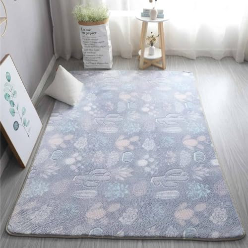 GGBOND Tapis lumineux en forme de cactus phosphorescent, éponge douce et confortable, 60 x 120 cm