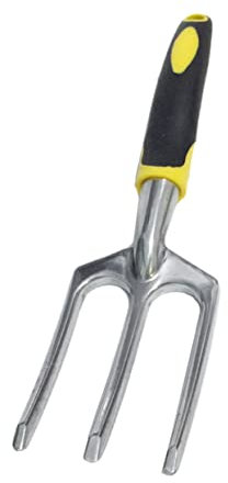 OFFSCH Fourche De Jardin en Acier Inoxydable Petit Râteau À Main Facile À Utiliser pour Les Parterres De Fleurs Prise en Main Confortable Réduit La Fatigue pour Le Jardinage