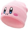 JILANI HANDICRAFT Kid-by Beanie Niedliche Anime-Mütze, Kawaii-Zubehör, Beanie, Slouchy besticktes Gesicht, Strickmützen für Erwachsene, Pink, Einheitsgröße-M