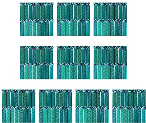 Wandsticker Badezimmer Retro Pfauenfeder Textur Imitat Epoxid Kristallfolie 3D Fliesen Aufkleber Dekoration Renovierungs Aufkleber Wandtattoo Wohnzimmer Modern Wandtattoo Küche (A, One Size)