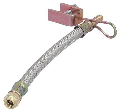 SAMETRUCK Ventilverlängerung 150mm lang flexibel Metall LKW PKW Auto Reifen Ventil Adapter