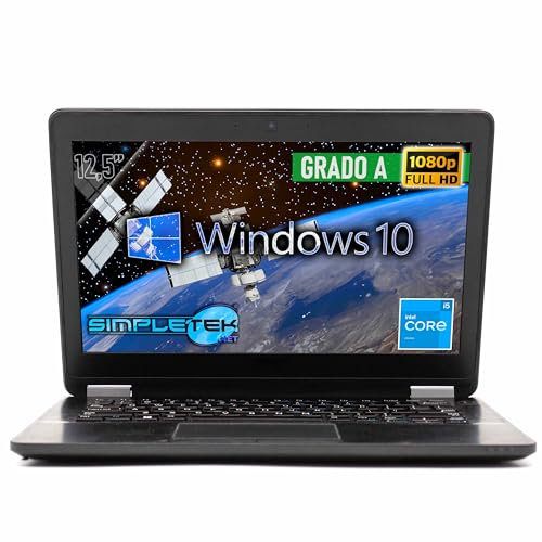 SIMPLETEK - 12.5-inch Core i5-6300U Laptop 2.30GHz 64GB RAM 120GB SSD WebCam HDMI WiFi BT Windows 10 Professional Laptop PC (Refurbished)