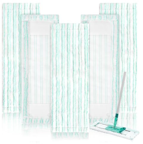 Riwer Housses de Rechange en Microfibre Lot de 5 Housses de Rechange pour Profi XL Micro Duo / Profi XL Cotton Plus Housses de Serpillière Clean pour Tous Types de Sol