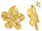 DINGFENG Blumen Ohrringe Gold Statement Ohrringe Groß, Muttertagsgeschenk Blume Tropfen Ohrringe Boho Statement Flower Earrings Hypoallergene Modeschmuck für Damen, Goldene Ohrringe Tropfenohrringe