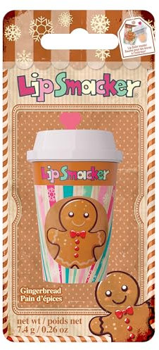 Lip Smacker Holiday Frappe Cup Lip Balm, Weihnachtlicher Lippenbalsam für Kinder, mit Rizinusöl, Feuchtigkeitsspendend und Leicht Aufzutragen, Gingerbread