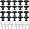 saerryor 20 Pcs Drawer Knobs Cabinet Knobs Small Black Cupboard Door Knob for Kitchen Cupboards Drawers Wardrobe