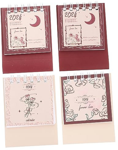 SHINEOFI 2024 Dragon Year Small Desk Calendar Decorative Office Calendar for Home Office