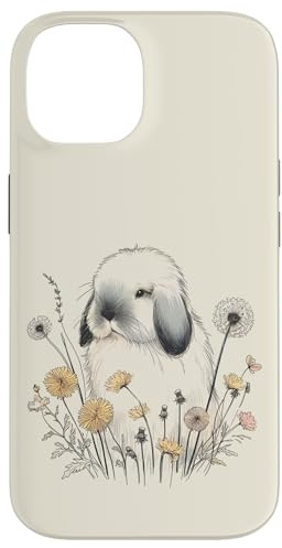 Holland Lop Rabbit Pusteblume Floral Aquarell Bunny Lovers Hülle für iPhone 14