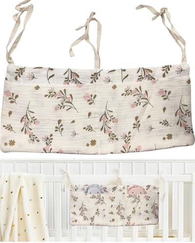 KGDUYC Babybett Organizer,Baby Kinderzimmer Organizer,Kinderzimmer Hängender Bett Organizer,Betttasche Spielzeugtasche,Organizer Beistellbett Baby,babybett,Hängen an Krippe oder Wickeltisch