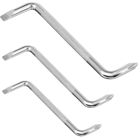Lot de 3 tournevis décalés avec design de type Z, double tête pour tête plate, poignée plate pour espaces restreints et applications polyvalentes