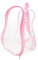 OFFIGAM Storage Bag Doll Storage Holder Transparent Doll Carrying Bag Doll Storage Transport Bag Doll Bag Clear Doll Travel Bag Doll Carrying Organizer Doll Travel Case Pink