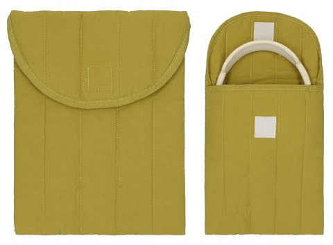 kwmobile Tasche für Headset/Overear Headphone Kopfhörer - Weiche Headset Schutzhülle aus Stoff - Aufbewahrung für Zubehör - Cover in Grün