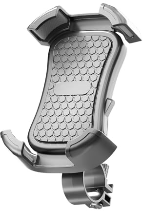 Alyxen Supporto Telefono per Bicicletta e Motociclo-Porta Cellulare Universale 360° Ruotabile per Manubrio MTB,Bici,Moto-Compatibile con iPhone,Samsung Galaxy,Huawei,Xiaomi,Oppo (Grigio)