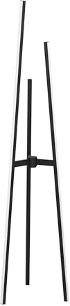EGLO LED Stehlampe Mongolanda, Design Lampe Wohnzimmer | Standleuchte in Stabform, Metall in Schwarz, warmweiß, 151 cm