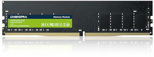 16GB DDR4 2666MHz DIGIERA DU260 UDIMM Desktop RAM–288-Pin 1.2V CL19 Non-ECC Memory Module