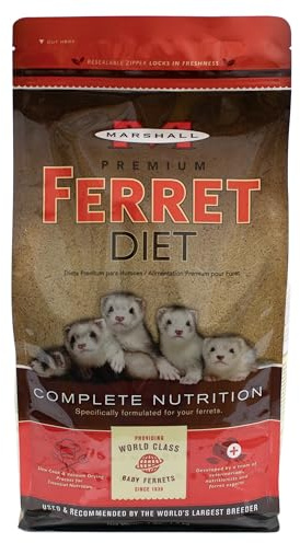 Marshall Premium Ferret Diet 4 Pound Food Bag Pellet