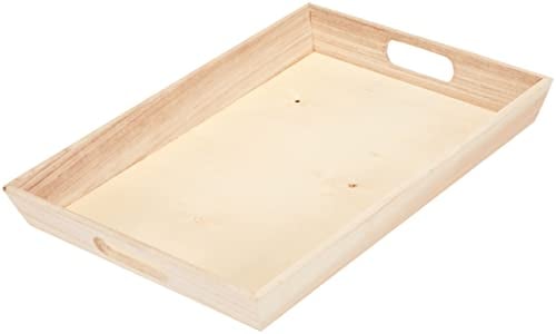 Artemio VIPB2535 - Bandeja Rectangular (Madera, 25 x 35 x 4,5 cm), Color Beige
