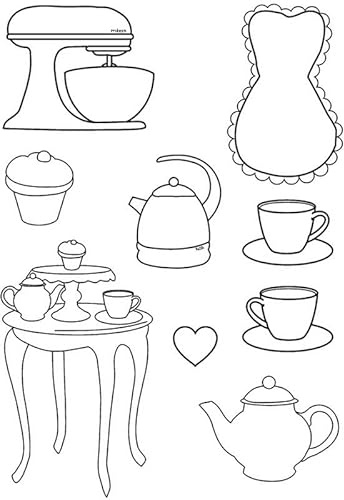 Crafty Impressions A6 Sarah Hurley Time for Tea Stamp