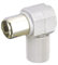 Electro DH Conector Antena coaxial de 13 mm Macho acodado Color Blanco. 10.537/BL/BT 8430552069767