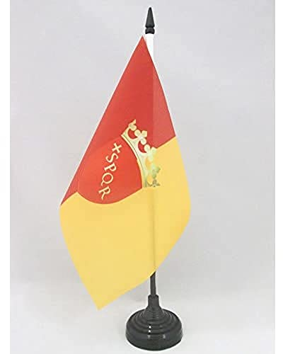 AZ FLAG - Tischflagge Rom Mit Waffen - 21x14 cm - Roma Tischfahne 14 x 21 Cm - Flaggen