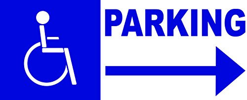 Panneau d'accès parking handicapé direction droite