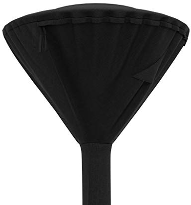 Amazon Basics Copertura per stufa da esterno rotonda con supporto, impermeabile, 0,9 x 0,9 x 2,4 m (lunghezza x larghezza x altezza), nero