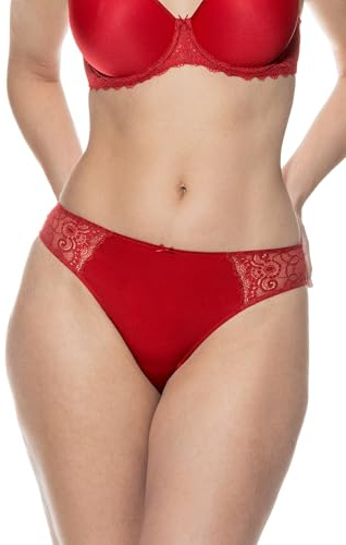 Mey Damen String mit Spitze Serie Amorous | Hüftiger Sitz, Flacher Bund, Seiten und Rückteil mit Spitze, Baumwolleinsatz, Grafische Spitze, Gr. 36-46