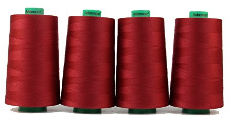 ACKERMANN 4X 5.000m UNIVERSAL NÄHGARN, Stärke 120, Qualitätsgarn, Overlock Garn, Garn für Overlock-Nähmaschinen (7143 Bordeaux)