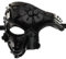 Ubauta Steampunk Metal Cyborg Venezianische Maske,schwarze Maskerade Maske für Halloween Kostümparty/Phantom der Oper/Karneval Ball