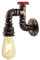 KAWELL Kreative Kerze Wandleuchte Vintage Industrielle Retro Wasserrohr Wandlampe Eisen Metall E27 60W Max für Restaurant, Café, Bar, Küche, Schlafzimmer, Messing Farbe