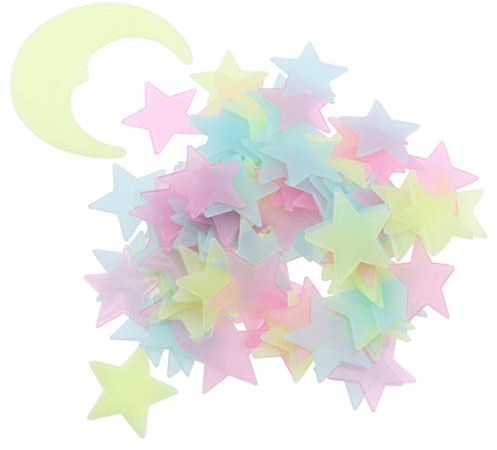 VOSAREA 201 Stück Leuchten in Den Dunklen Sternaufklebern Leuchtende Aufkleber Leuchtende Sterne Fluoreszierende Sternaufkleber Wandaufkleber Fluoreszenz