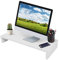 Supporto per monitor con zoom, colore bianco porpora, per PC, notebook, 56 x 22 x 7,7 cm