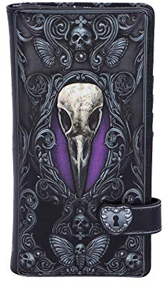 Nemesis Now B5117R0 Edgar Allen Poe Nevermore Raven Geldbörse, PU, Schwarz, 18,5 cm