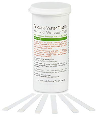 SimplexHealth 50-Strip Peroxid-Wassertest-Set, 0-10000 ppm