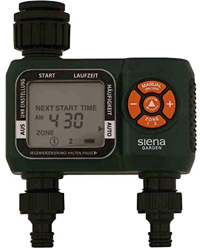 Siena Garden Bewässerungscomputer für 2-Zonen separat steuerbar26,5 mm und 33,3 mm