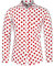 uxcell Chemise à manches longues pour homme Imprimé à pois, rose, Taille S