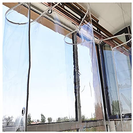 Lona Transparente Impermeable, Mallas Anti-heladas, Lona resistente al desgarro, a prueba de polvo a prueba de lluvia, para muebles de jardín Terraza Balcón Cubierta de planta,2.8x4.5m/9.1x14.7ft